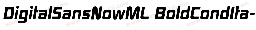 DigitalSansNowML BoldCondIta字体转换